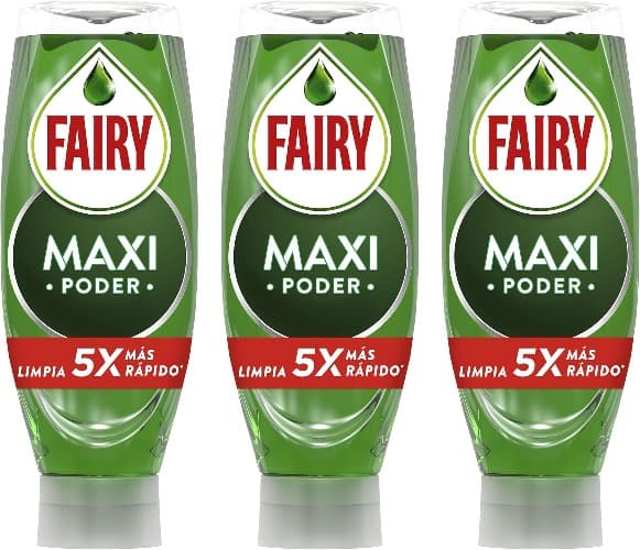 Fairy Maxi Poder líquido máquina de lavar louça 730 ml, limpeza fácil e sem esforço, mesmo nas panelas e frigideiras mais gordurosas x 3