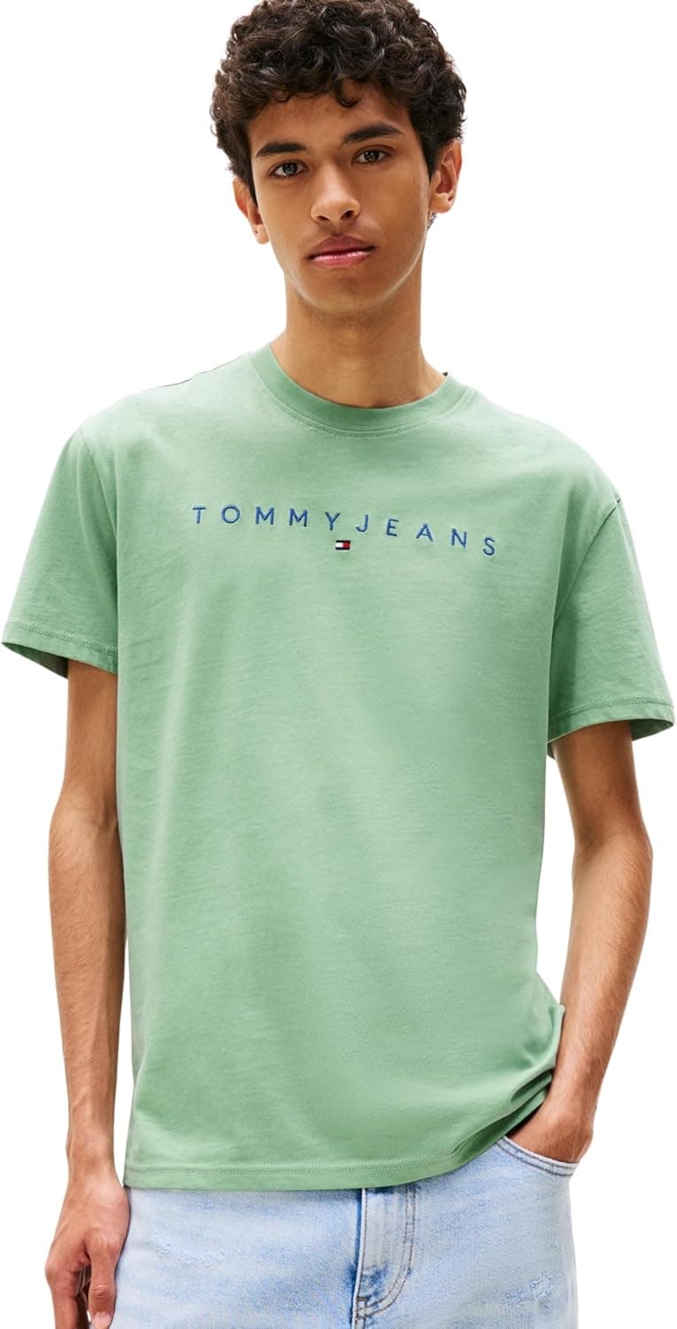 Tommy Jeans TJM Reg Linear Logo DM0DM17993 | T-shirt em algodão para homem