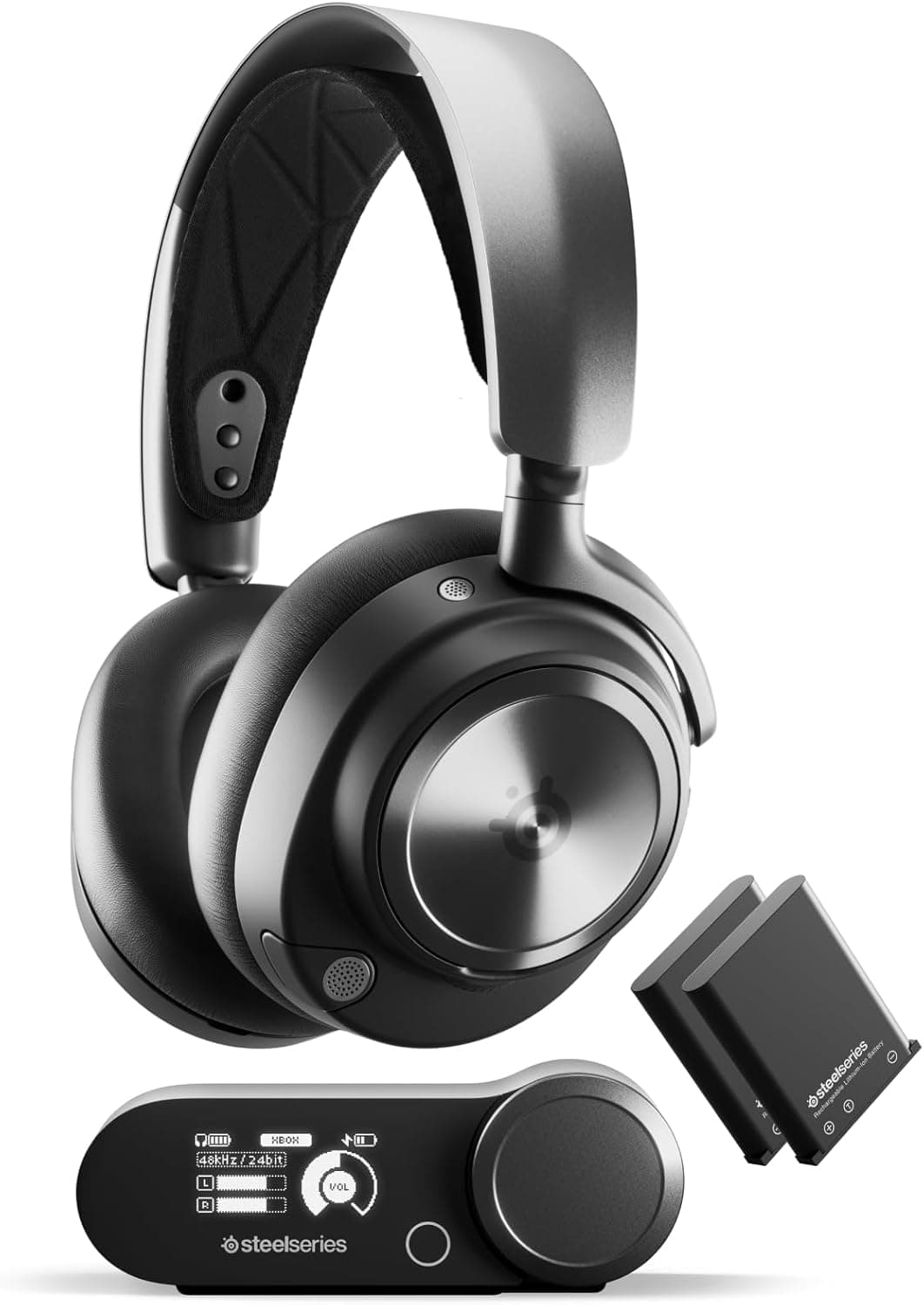 SteelSeries Arctis Nova Pro Wireless X - Auriculares gaming multisistema Xbox - Controladores magnéticos de neodímio - Cancelamento de ruído, Infinity Power System - Xbox, PC, PS5, PS4, Switch