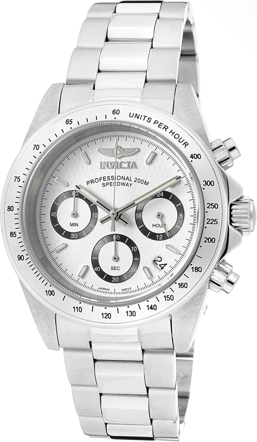 Invicta Speedway 39mm | Relógio de pulso masculino em aço inoxidável com movimento quartzo