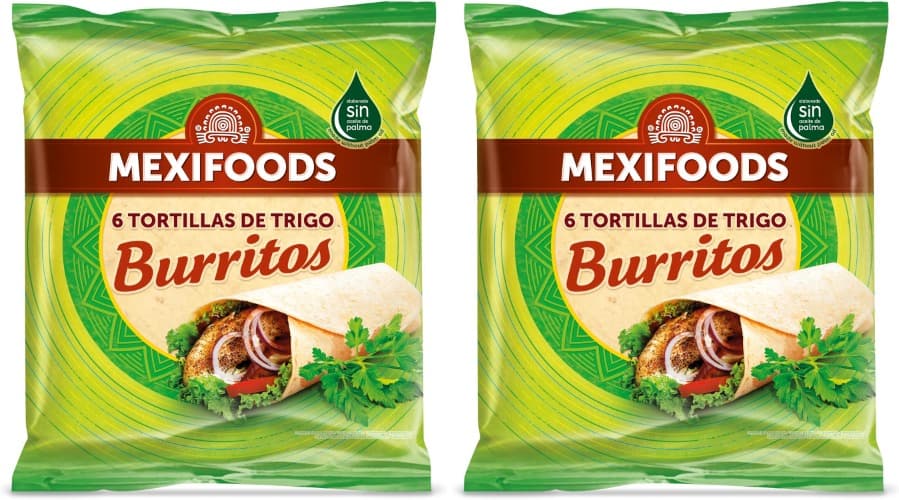 Mexifoods Burrito | Tortilhas de trigo para burritos 6 unidades 370 g