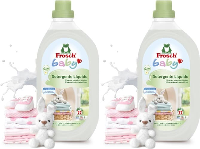 Frosch Baby | Detergente líquido para roupa de bebé hipoalergénico e ecológico, 1.5 L x 2