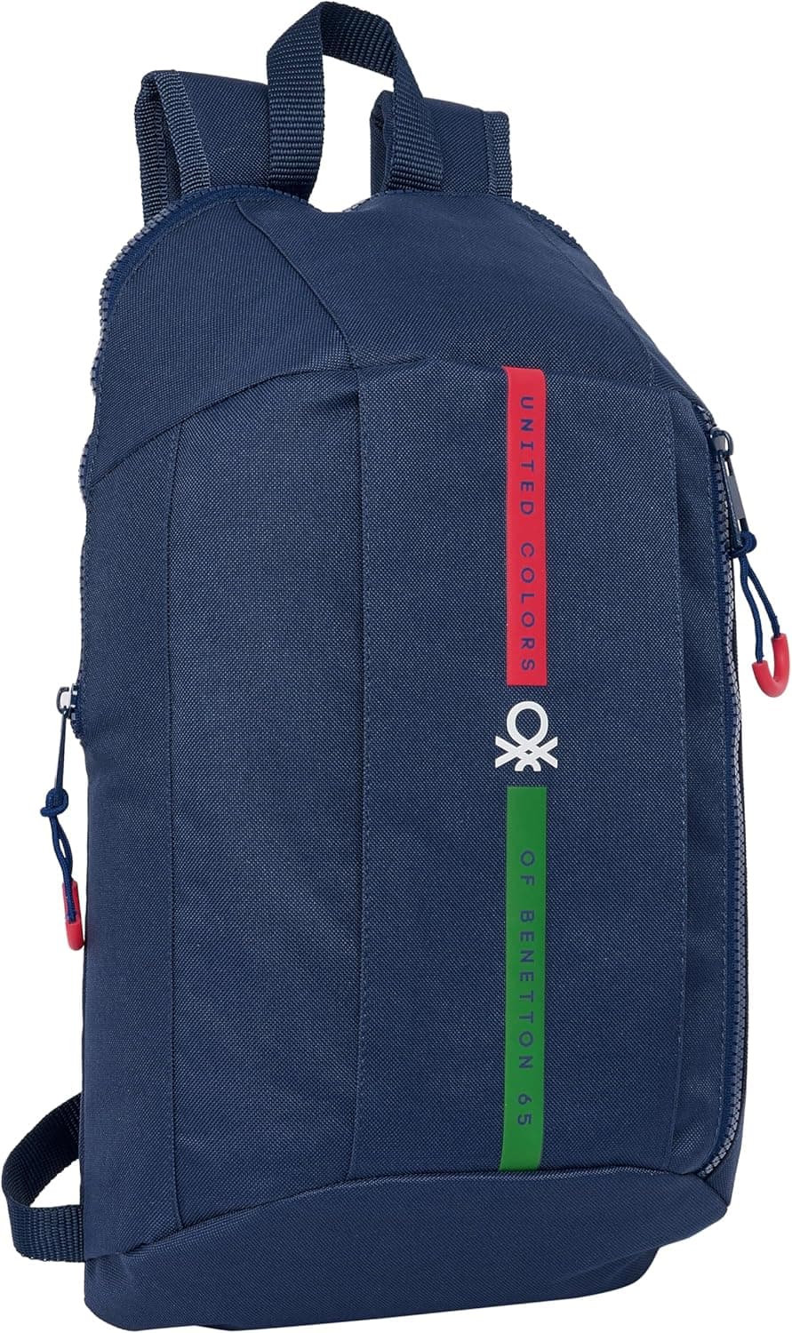Safta BENETTON ITALY Mini mochila para uso diário, confortável e versátil, 22 x 10 x 39 cm