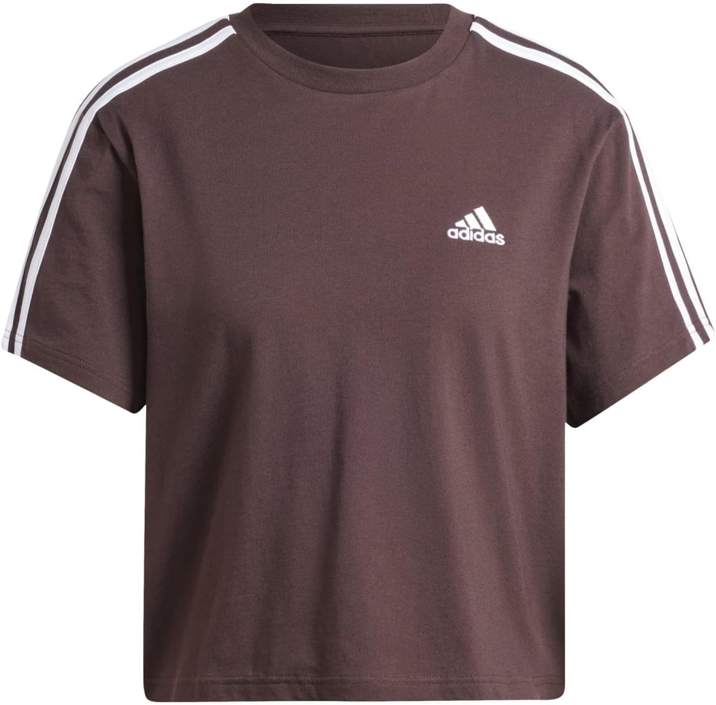 adidas Essentials 3-Stripes Single Jersey Crop Top T-shirt para mulher