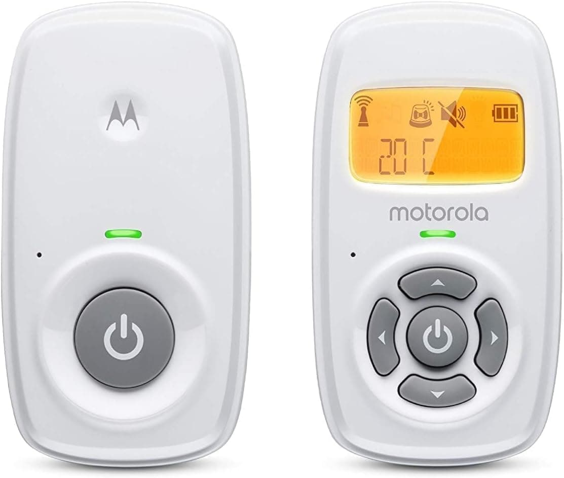 Motorola Nursery AM24 Baby Monitor áudio - DECT monitor digital de bebé - ecrã de temperatura ambiente - microfone de ótima sensibilidade com função de conversação bidirecional