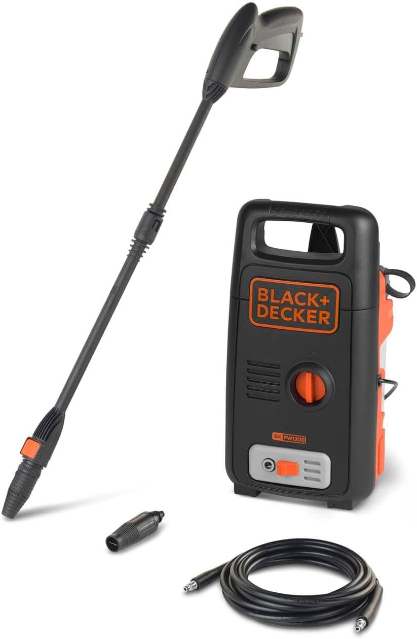 Black+Decker Hidrolimpeza de alta pressão BXPW1300E (1300 W, 100 bar, 390 l/h)