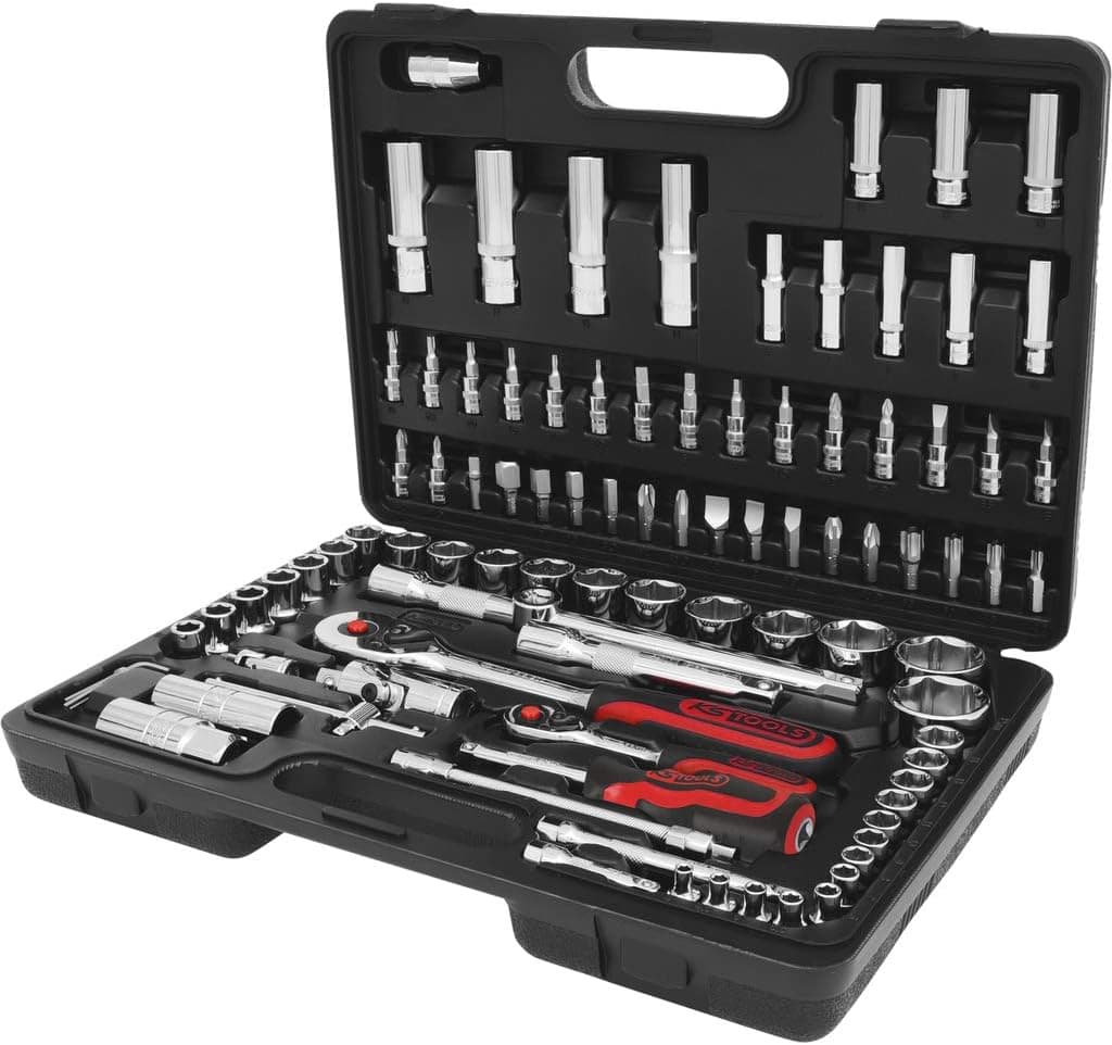 KS Tools 918.0796 1/4" + 1/2" Conjunto de chaves de copo CHROMEPlus, 96 unidades