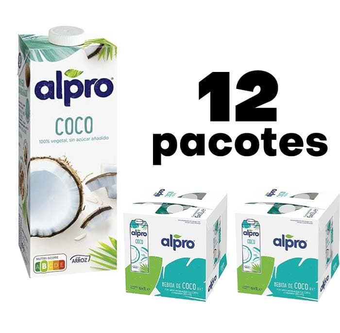 Alpro Bebida vegetal de coco, 12 x 1L