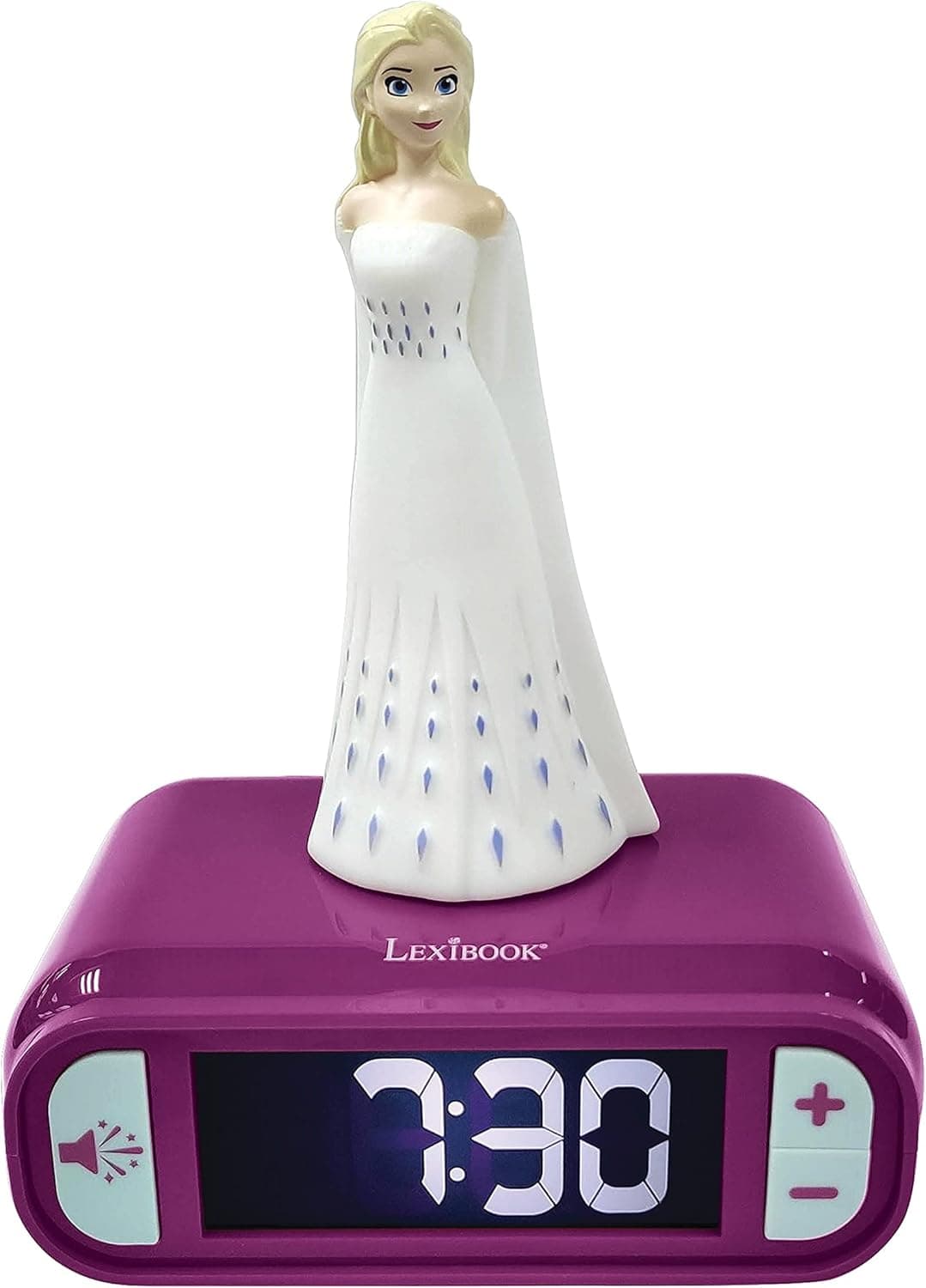 Lexibook RL800FZ - Disney Frozen 2 Elsa - relógio despertador com som e luz noturna para crianças, cor azul
