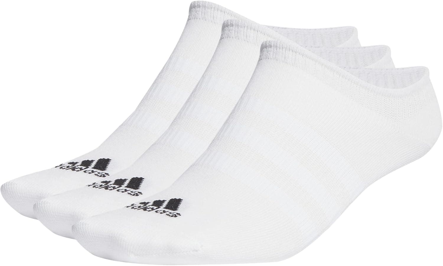 adidas Meias Finas e Leves Invisíveis 3 Pares de meias invisíveis para adultos