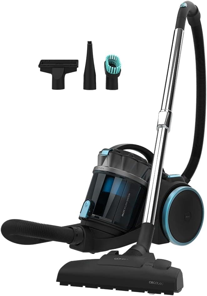 Cecotec Conga Rockstar Multicyclonic XXL | Aspirador de trenó sem saco 800 W multiciclónico com capacidade de 4 L e 3 acessórios