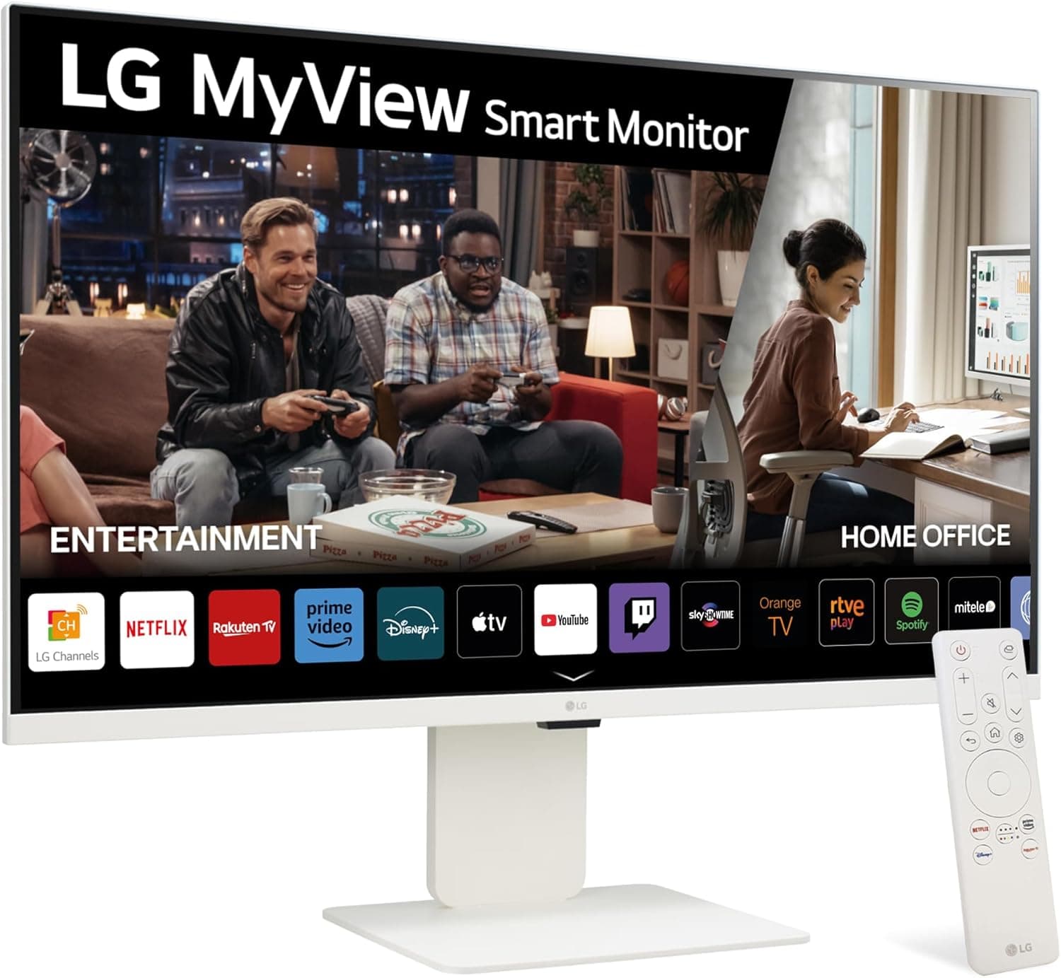 LG 32SR83U-W MyView Smart Monitor, 32 polegadas, 3840 x 2160 (Ultra HD 4K), painel IPS, webOS 23, ThinQ App, branco