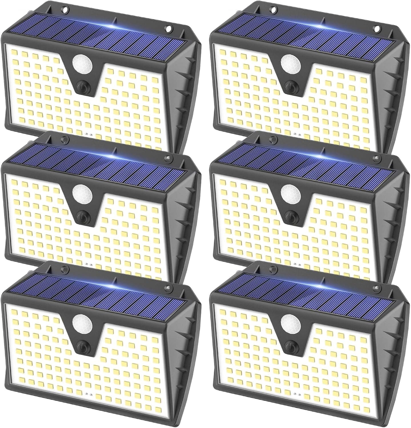 SEZAC Luz solar para exterior, 3 modos luzes solares LED exterior jardim com sensor de movimento, IP67 focos impermeáveis LED exteriores solares, candeeiros solares para segurança e iluminação