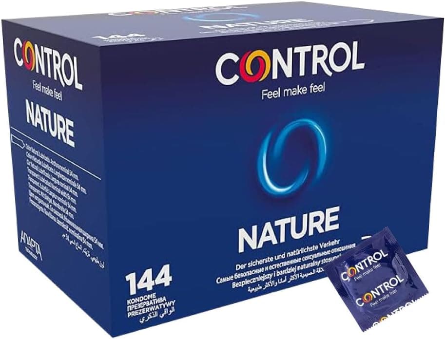Control Preservativos Nature – Caixa com 144 preservativos lubrificados, ajuste ótimo