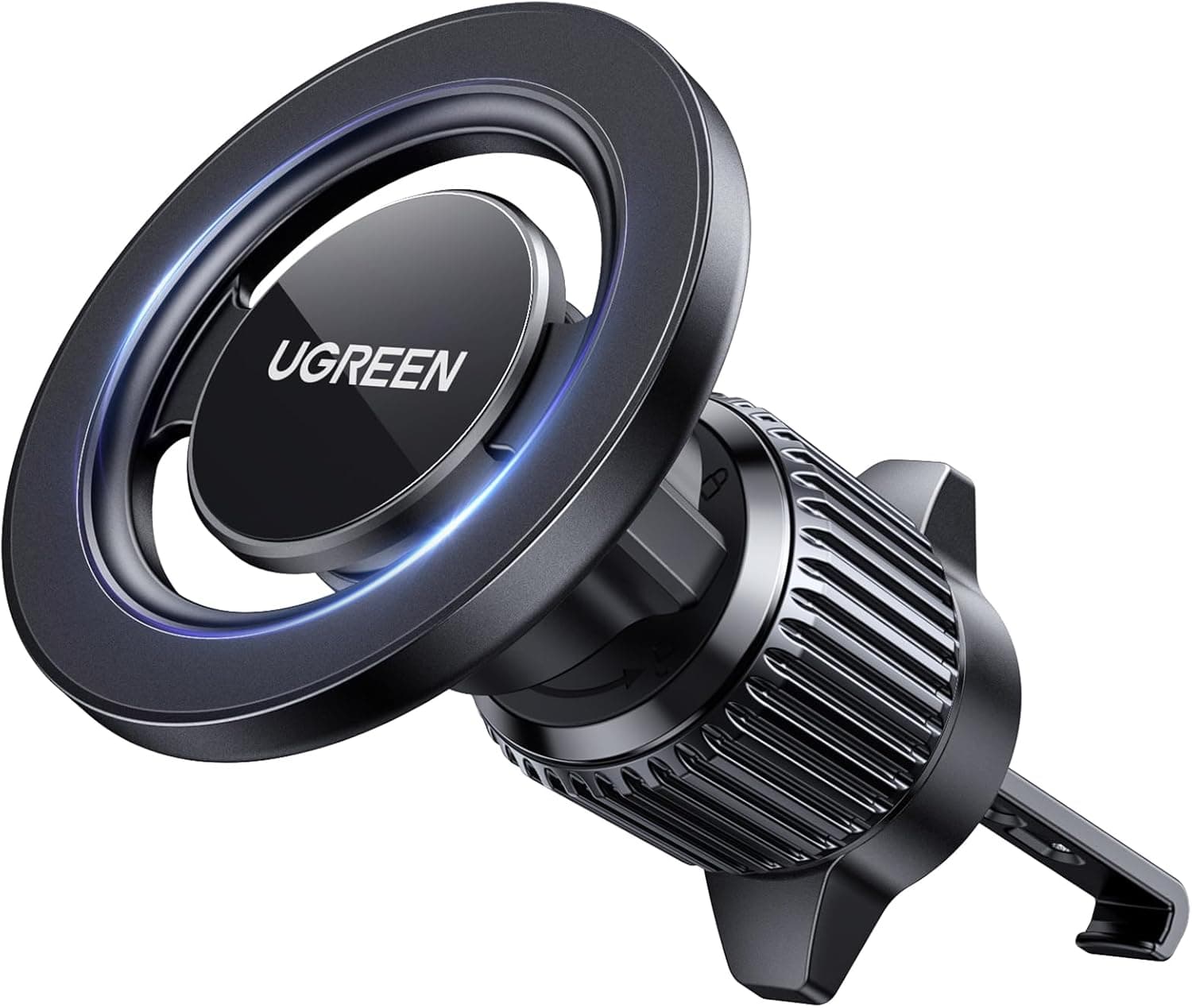 UGREEN Suporte móvel para carro para MagSafe 360° rotação, suporte magnético telemóvel para carro gancho metálico para grade de ar, compatível com iPhone 16/15/14, Samsung Galaxy e outros smartphones