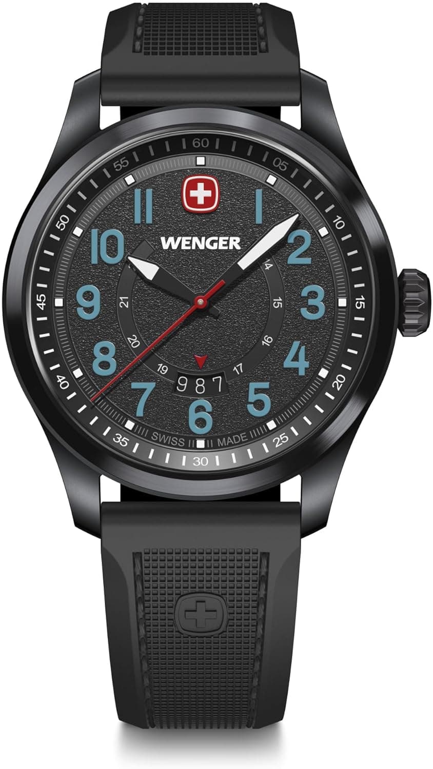 Wenger Terragraph 01.0641.133 | Relógio de homem com bracelete de silicone preta
