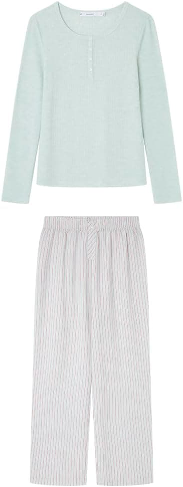 Women'secret Long Pyjama Daily Stripes, Pijama para mulher
