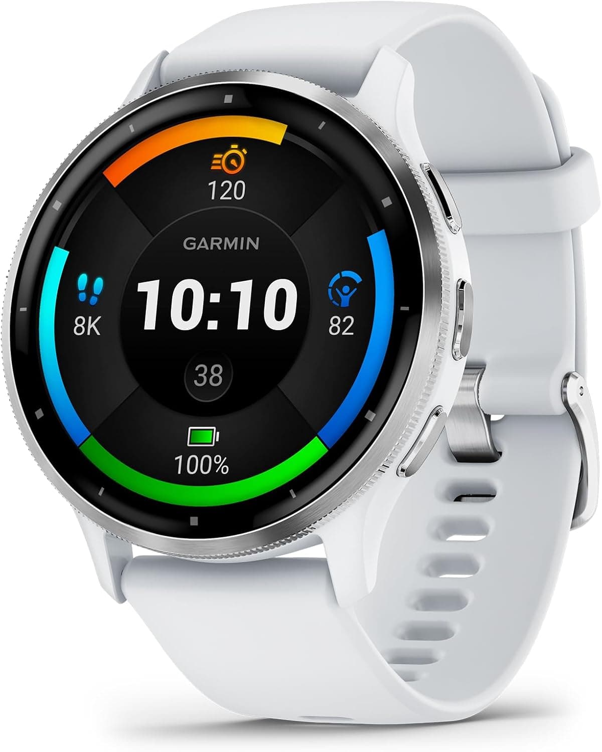 Garmin Venu 3, Smartwatch Premium com GPS, AMOLED, funções avançadas de saúde e forma física, mais de 30 aplicações desportivas, 14 dias de autonomia, branco