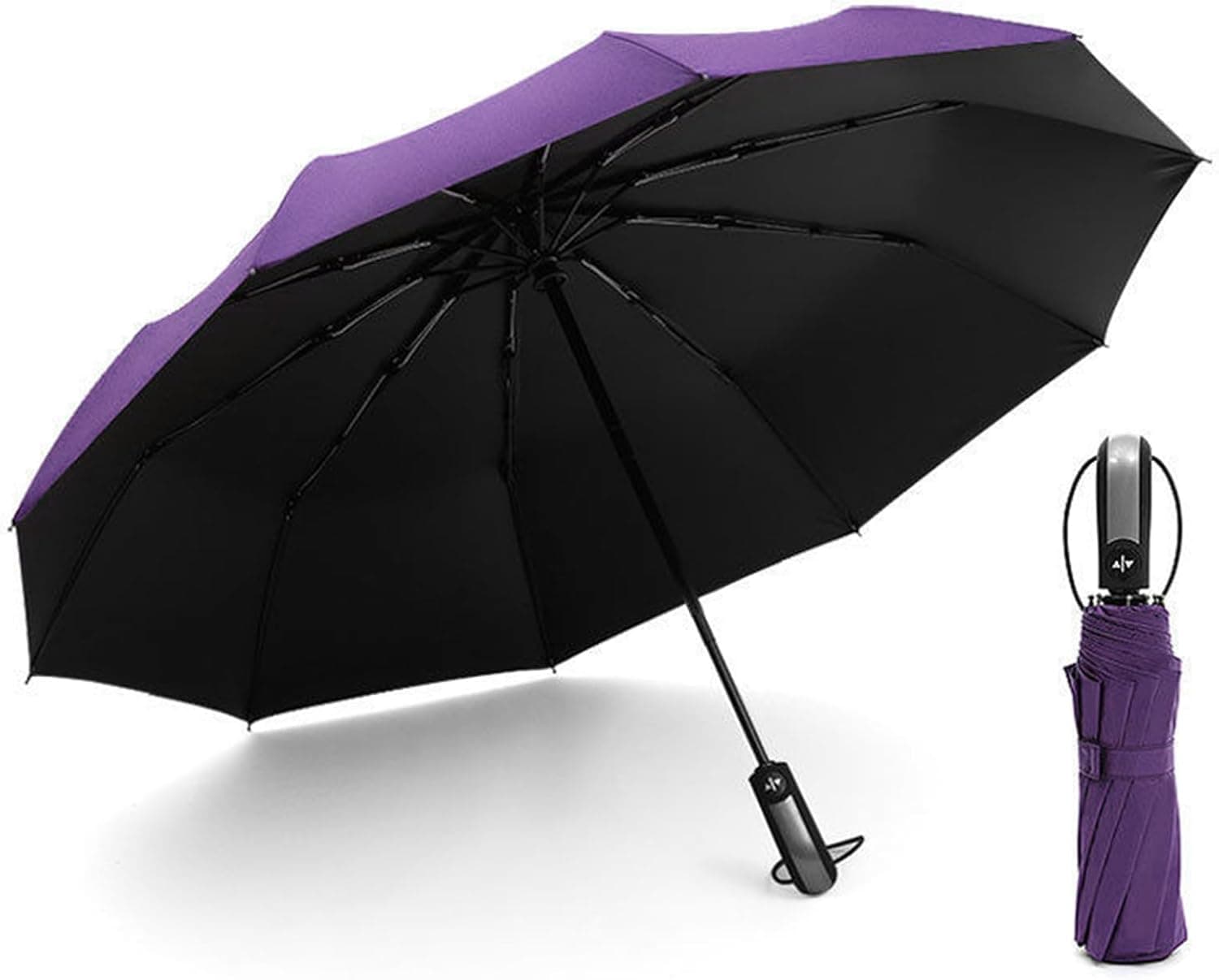 Aelmiyw Guarda-chuva dobrável automático antivento para homem e mulher