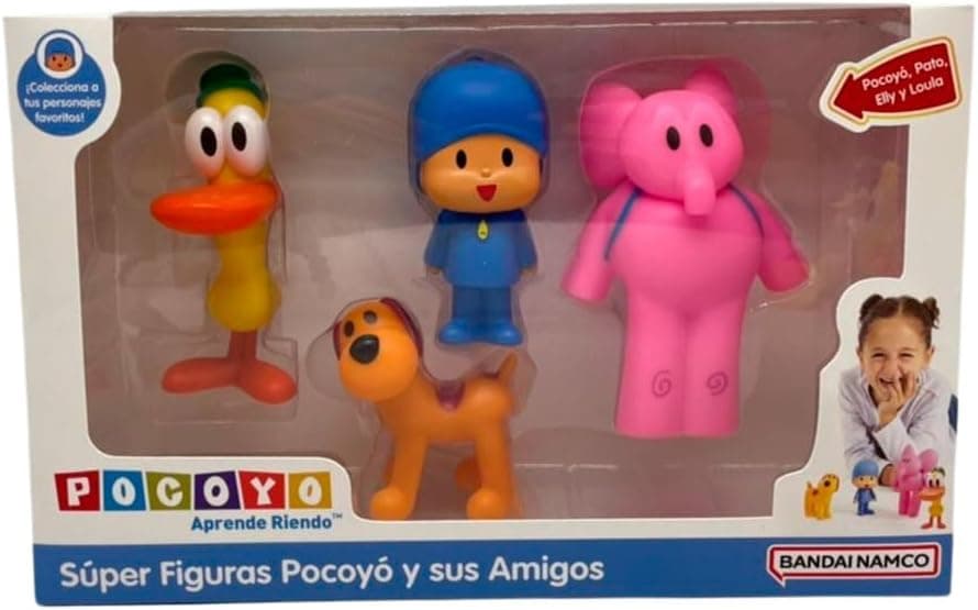Pack de 4 super figuras Pocoyo e seus amigos