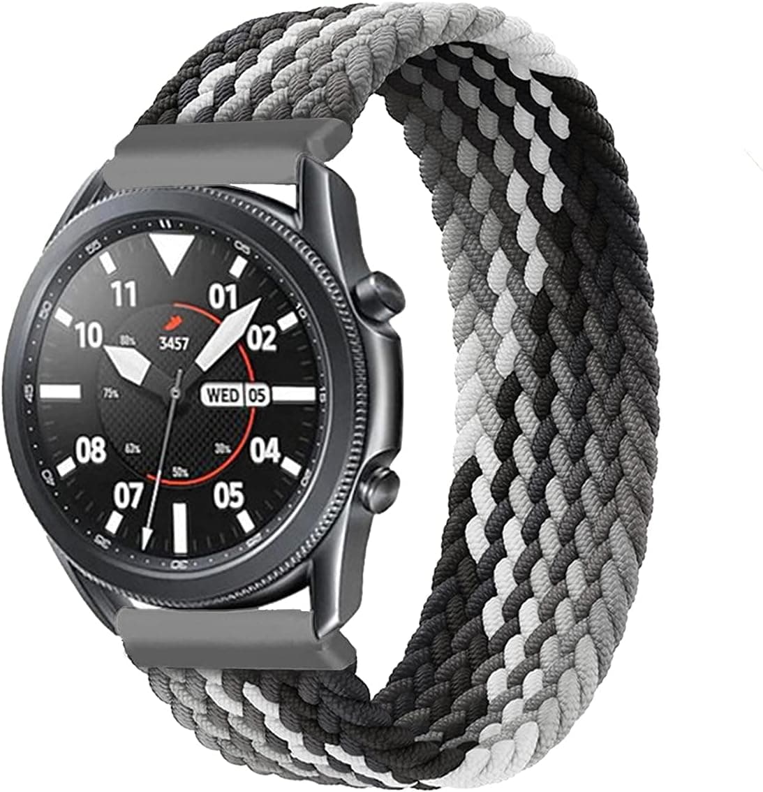 Leishouer Bracelete de substituição compatível com Galaxy Watch de 46 mm, 22 mm, correia trançada de nylon elástico