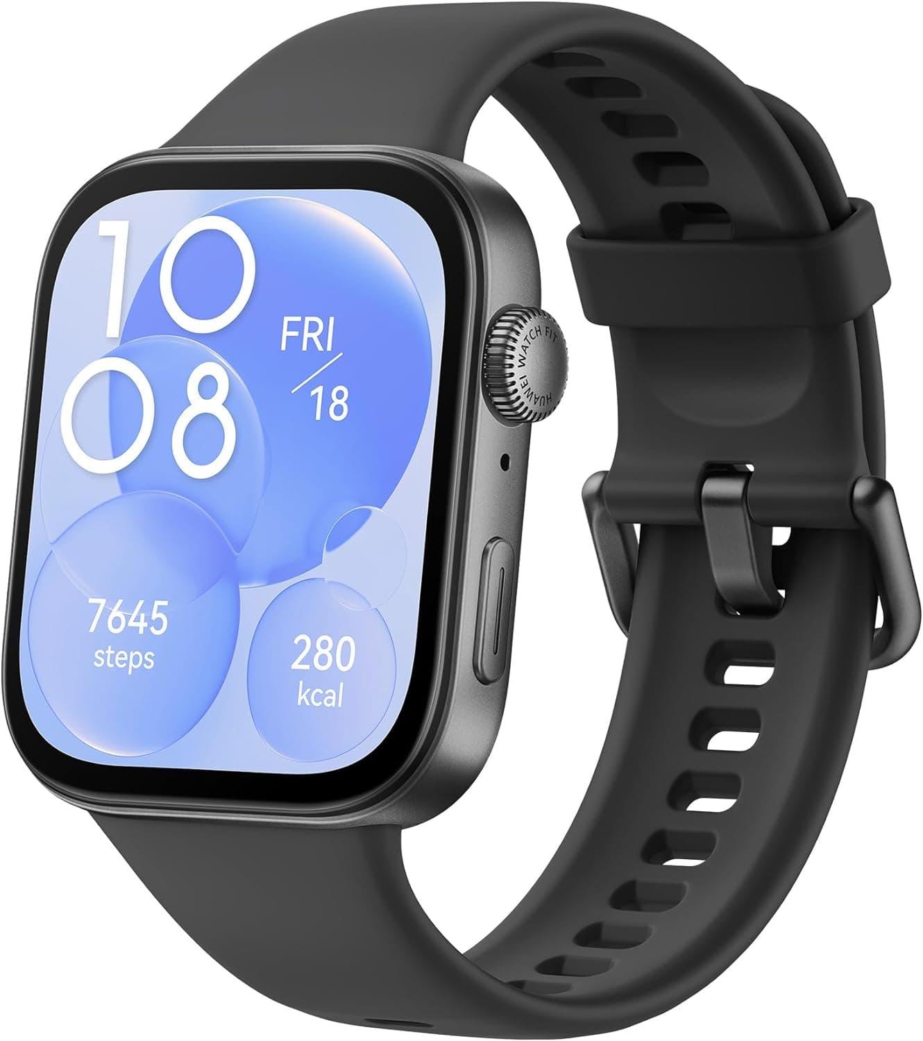 HUAWEI Watch FIT 3, ecrã AMOLED de 1,82 polegadas, design ultrafino, chamadas por Bluetooth, bateria de até 10 dias, compatível com Android e iOS, preto