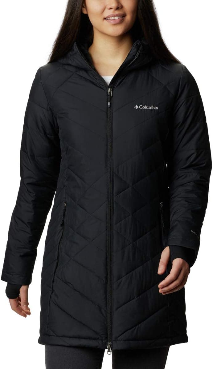 Columbia Heavenly Long Hooded Jacket, casaco acolchoado com capuz para mulher