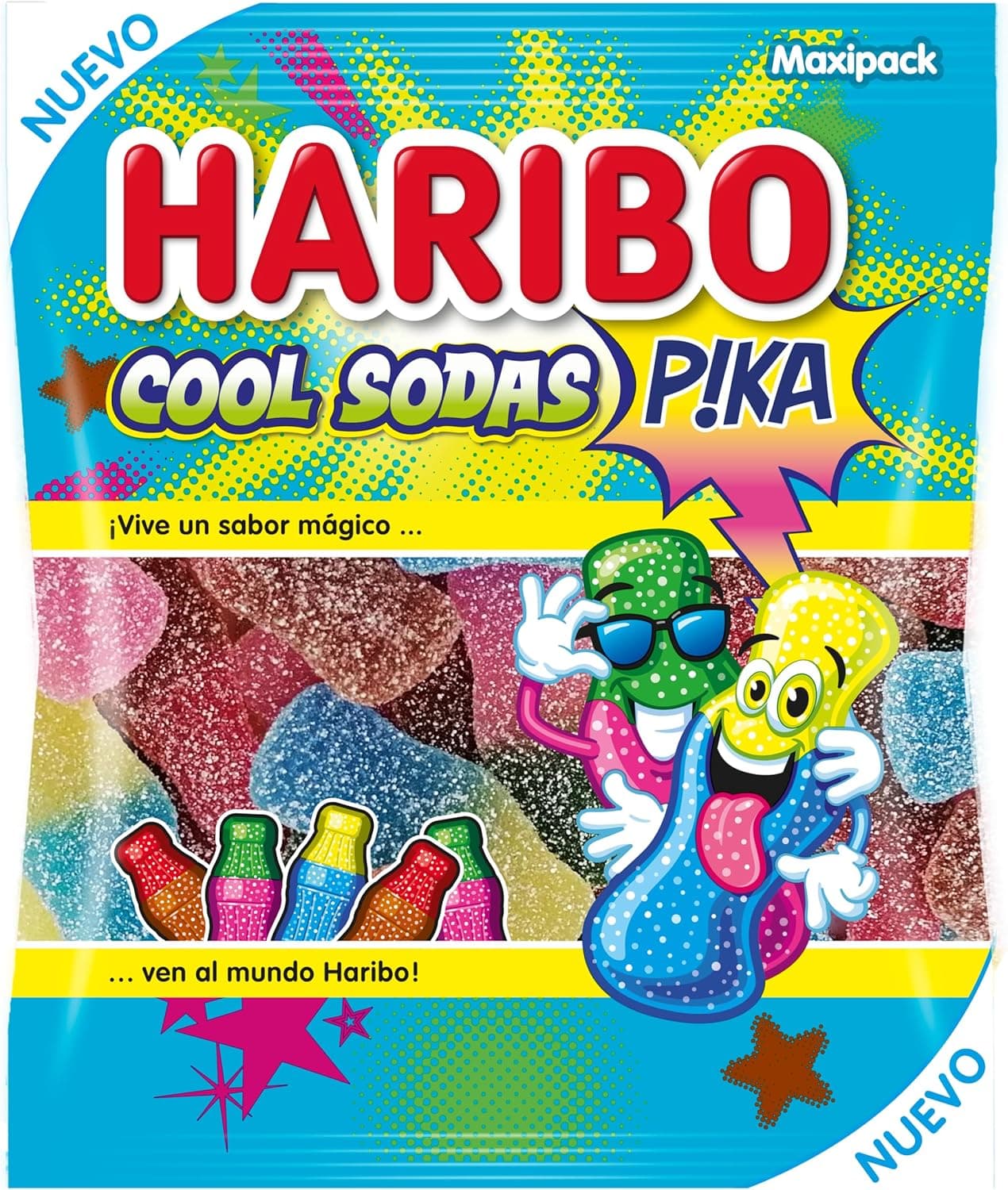 HARIBO Cool Sodas | Gomas sortidas com sabor a refrigerante, saco 1 kg