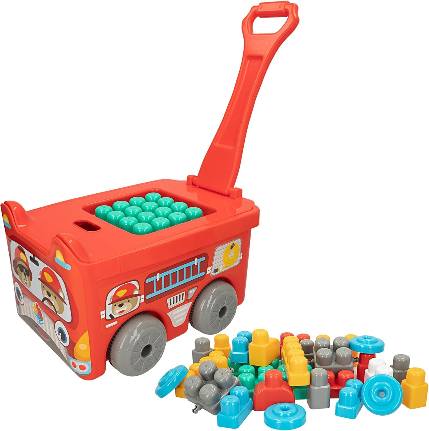 ColorBaby Color Block - Blocos de construção para bebé, carrinho de carro bombeiros, 30 unidades rígidas de cores, várias formas, conjunto peças encaixáveis, brinquedos didáticos 18 meses, 47162