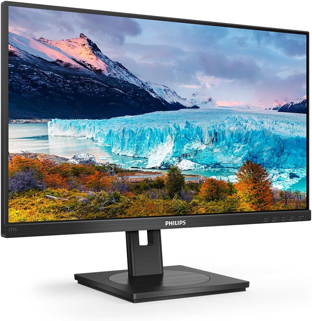 Philips Ecrãs do modelo S-Line 275S1AE - monitor LED de 27 polegadas - 2560 x 1440 QHD, 75 Hz - IPS - 250 CD/m² - 1000:1-4 ms - HDMI, DVI-D, DisplayPort - Altifalantes - Textura preta