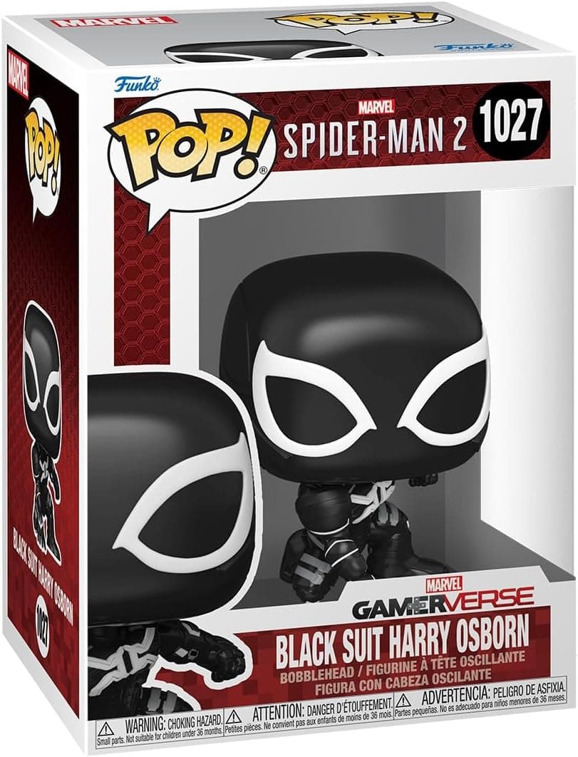Funko Pop! Games: SM2VG - Harry Osborn - (Black Suit) - Spider-Man 2 Video Game - Figura de vinil colecionável - Ideia de presente - Mercadoria Oficial - Brinquedos para crianças e adultos