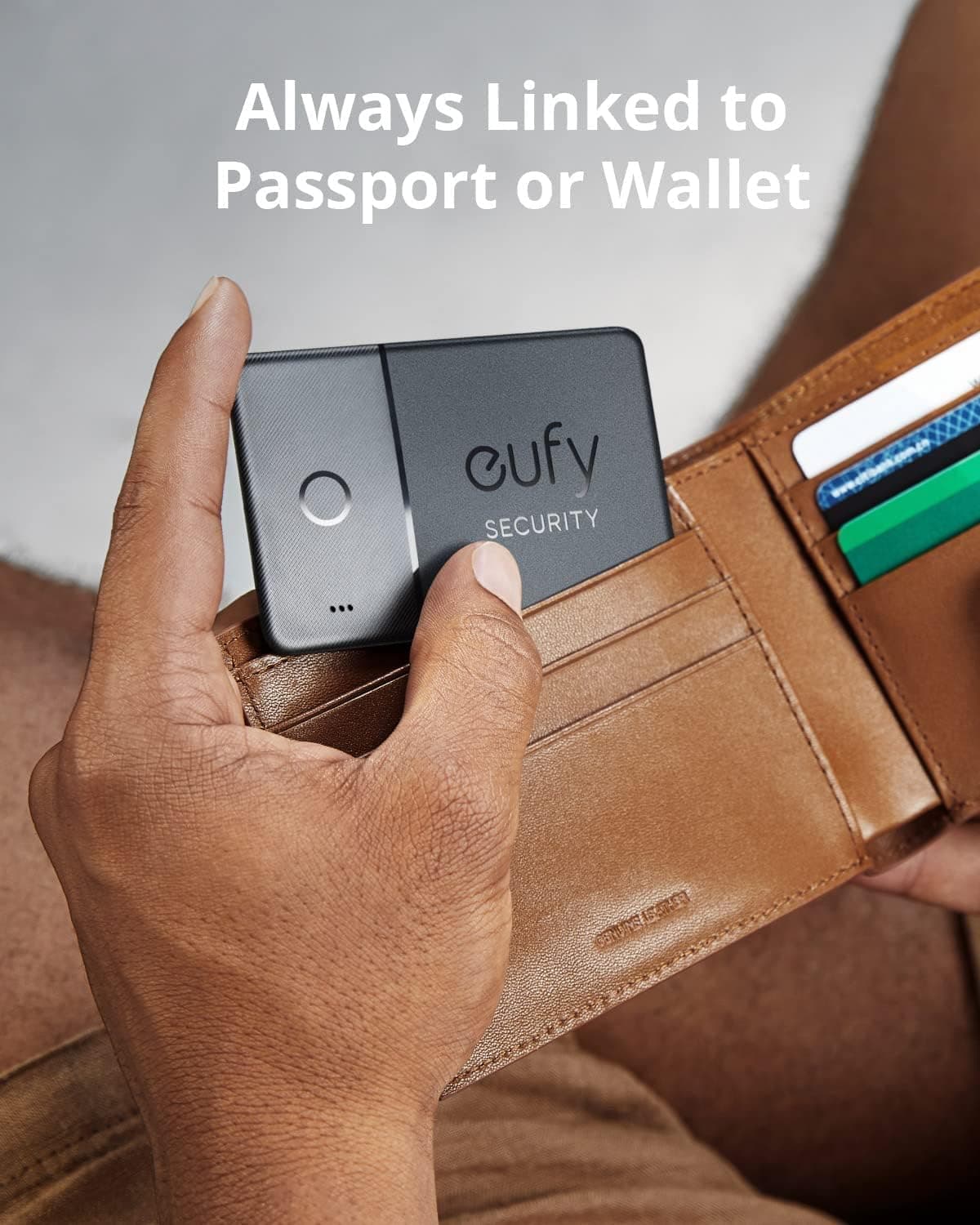 eufy Security SmartTrack Card (Preto, 1 Unidade) – Localizador Compatível com Apple Find My (iOS), Resistente à Água, Bateria até 3 Anos, 2,4 mm de Espessura (Não Compatível com Android)