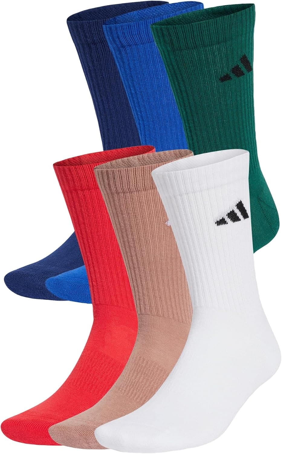 adidas Cushioned Crew Socks 6 Pair Pack meias unissexo para adulto
