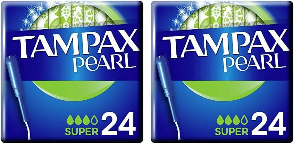 Tampax Pearl Super | Tampones com aplicador para fluxo intenso, 48 unidades