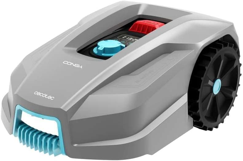 Cecotec Conga Grasshopper 800 Connected | Robot corta-relva para superfícies até 800 m² com motor brushless, controlo por app e sensor de chuva