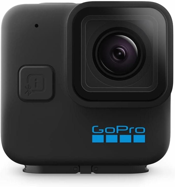 GoPro HERO11 Black Mini Câmara de ação compacta à prova de água com vídeo Ultra HD 5,3 K60, imagens fixas de 24,7 MP, sensor de imagem de 1/1,9", transmissão ao vivo, estabilização