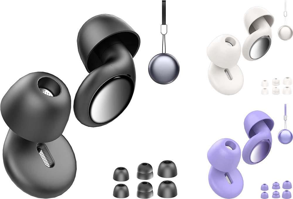 Tampões de ouvidos com cancelamento de ruído de 35 dB, silicone macio e flexível para dormir, concentração, reutilizáveis, com 4 pontas