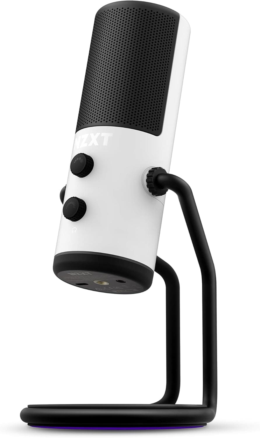 NZXT Capsule, AP-WUMIC-W1, microfone de transmissão USB, áudio de qualidade, padrão polar cardióide unidirecional, captura de voz de alta resolução, branco
