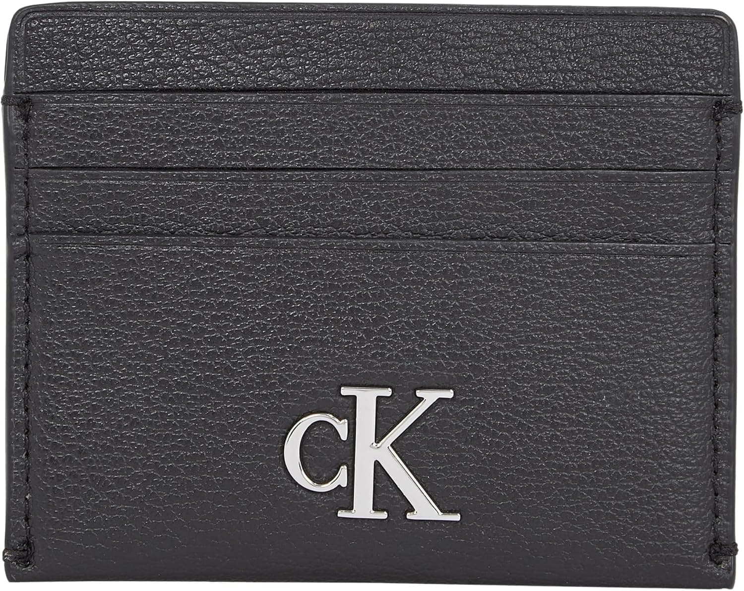 Calvin Klein Minimal Monogram – Porta-cartões feminino em pele sintética com 6 ranhuras