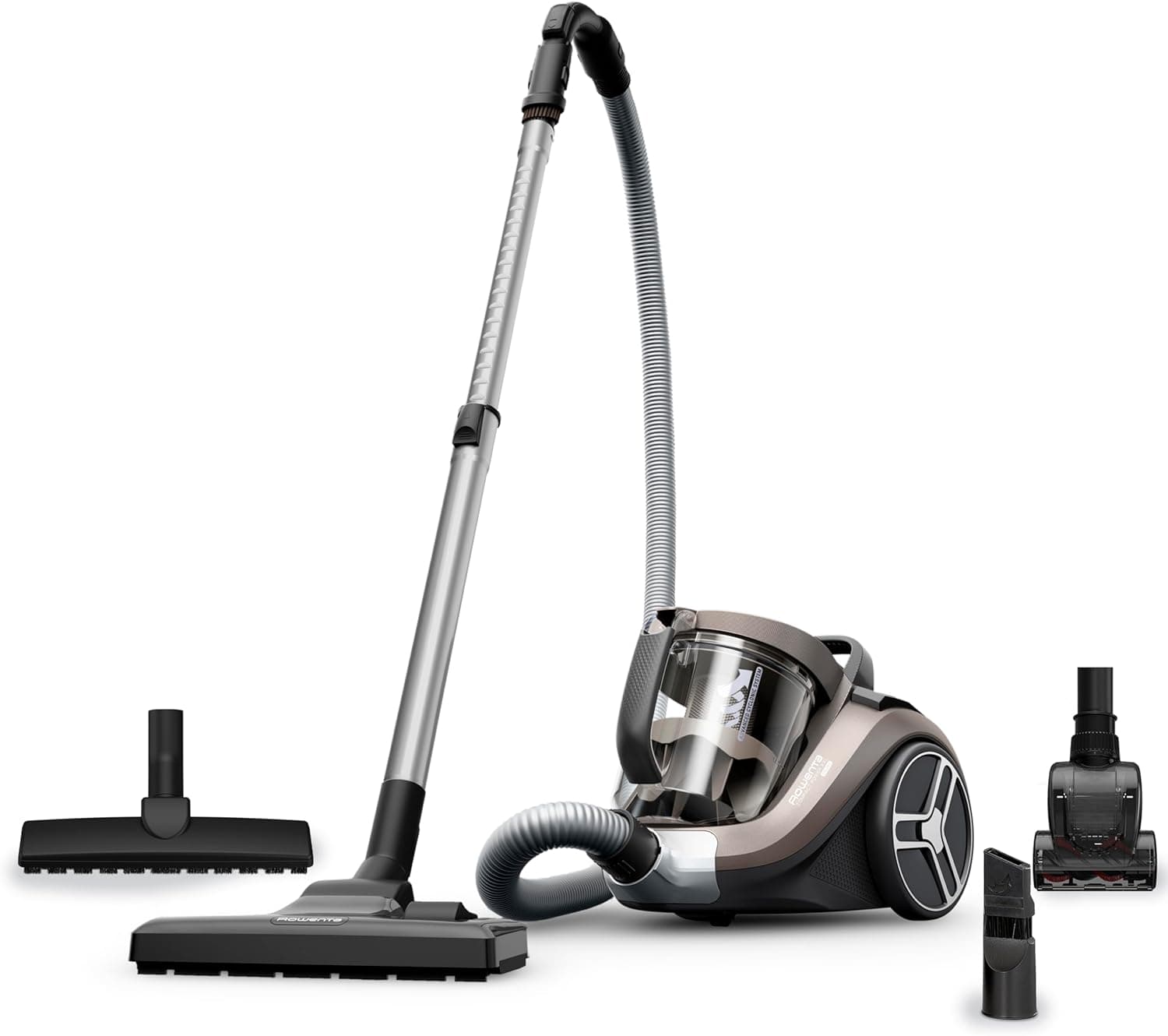 Rowenta Compact Power XXL Aspirador sem saco, motor de baixo consumo, 900 W, filtração ciclónica avançada de 3 níveis, depósito de sujidade extragrande de 2,5 l, compacto, animal care, RO4B50