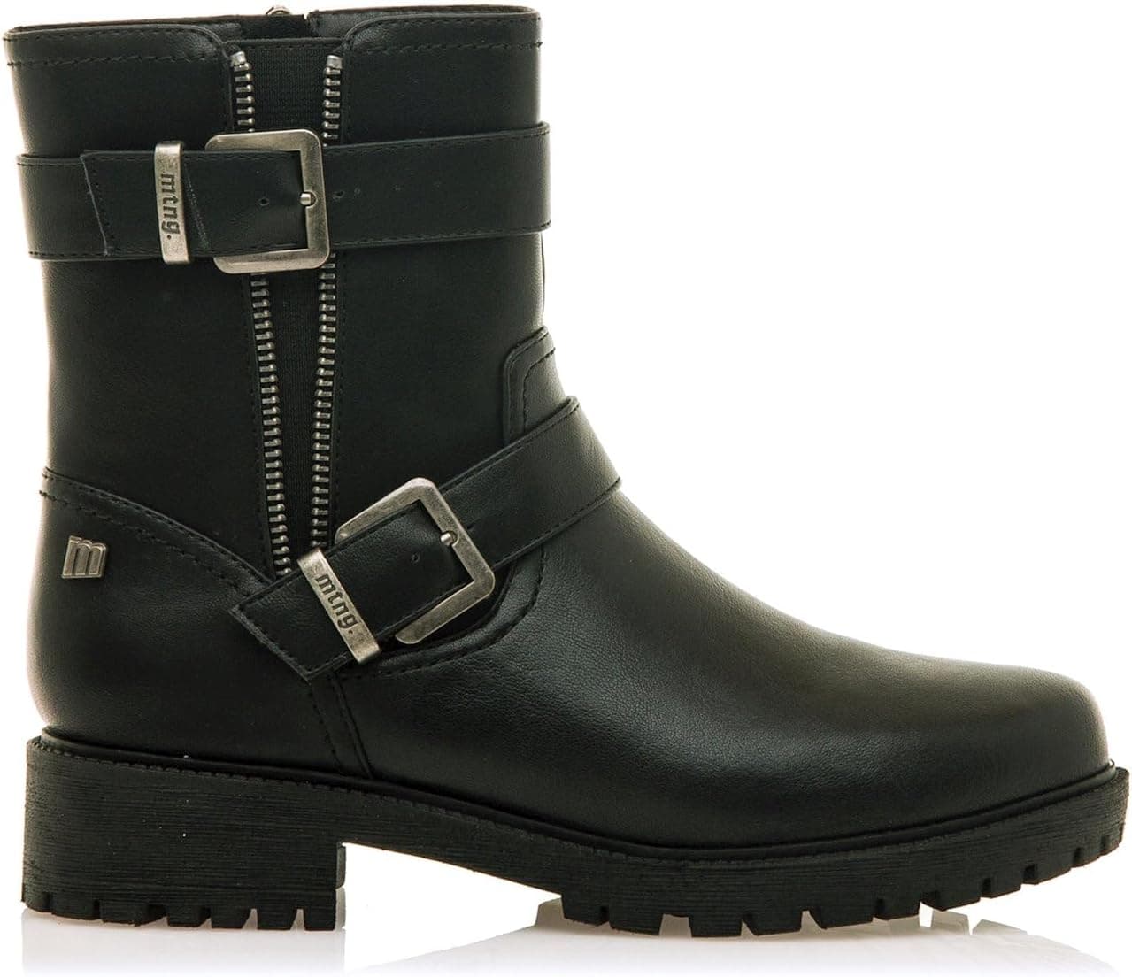 MTNG Botas rasas para mulher, botas rasas, Campa 59518 para mulher, botas rasas, casual, fecho com fecho de correr