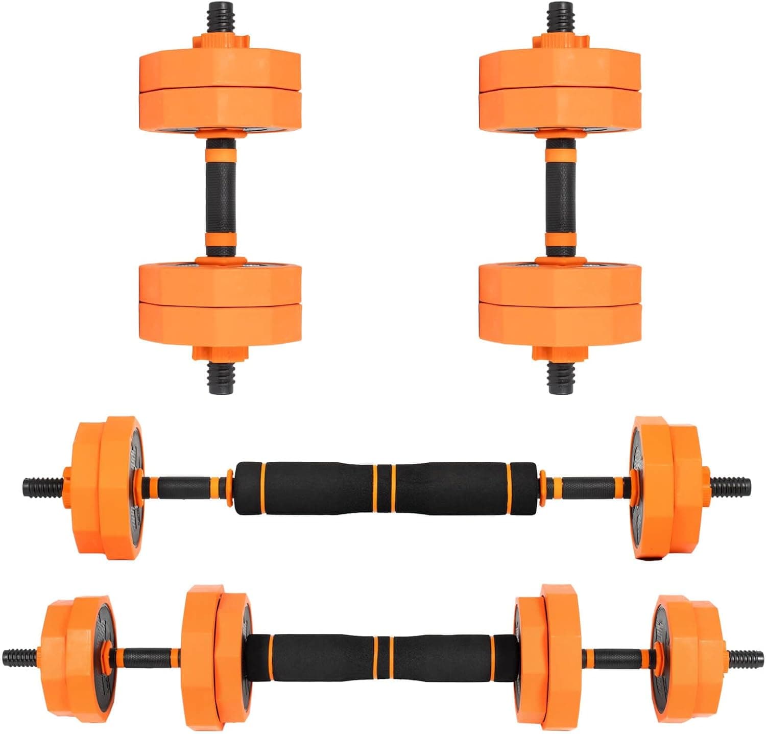 Pesos ajustáveis até 10 kg, kit de alças ajustáveis, 2 em 1 - barra de fitness, ginásio em casa, kit ginásio muscular