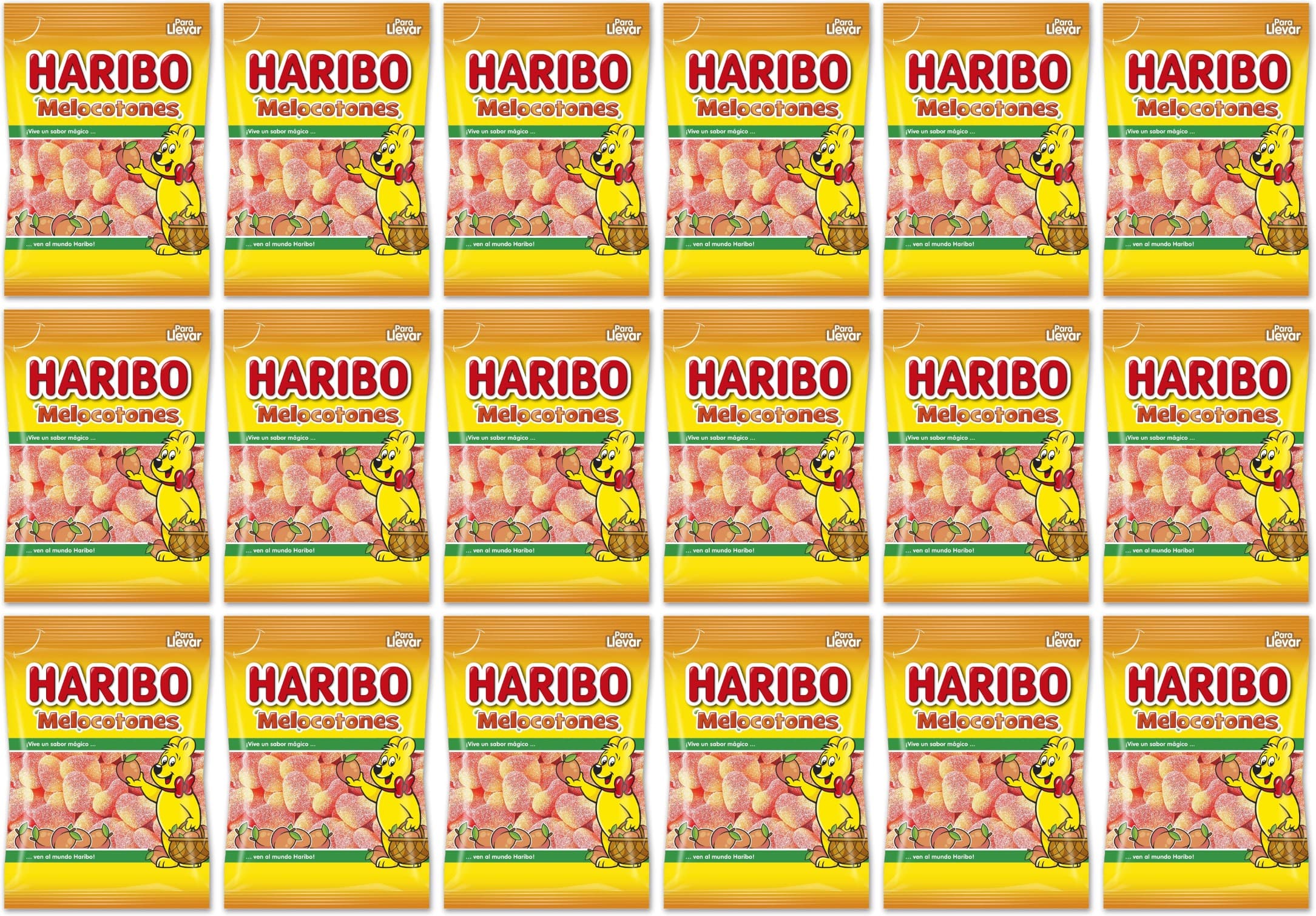Haribo Pêssegos - 18 sacos x 100 g (1800 g)