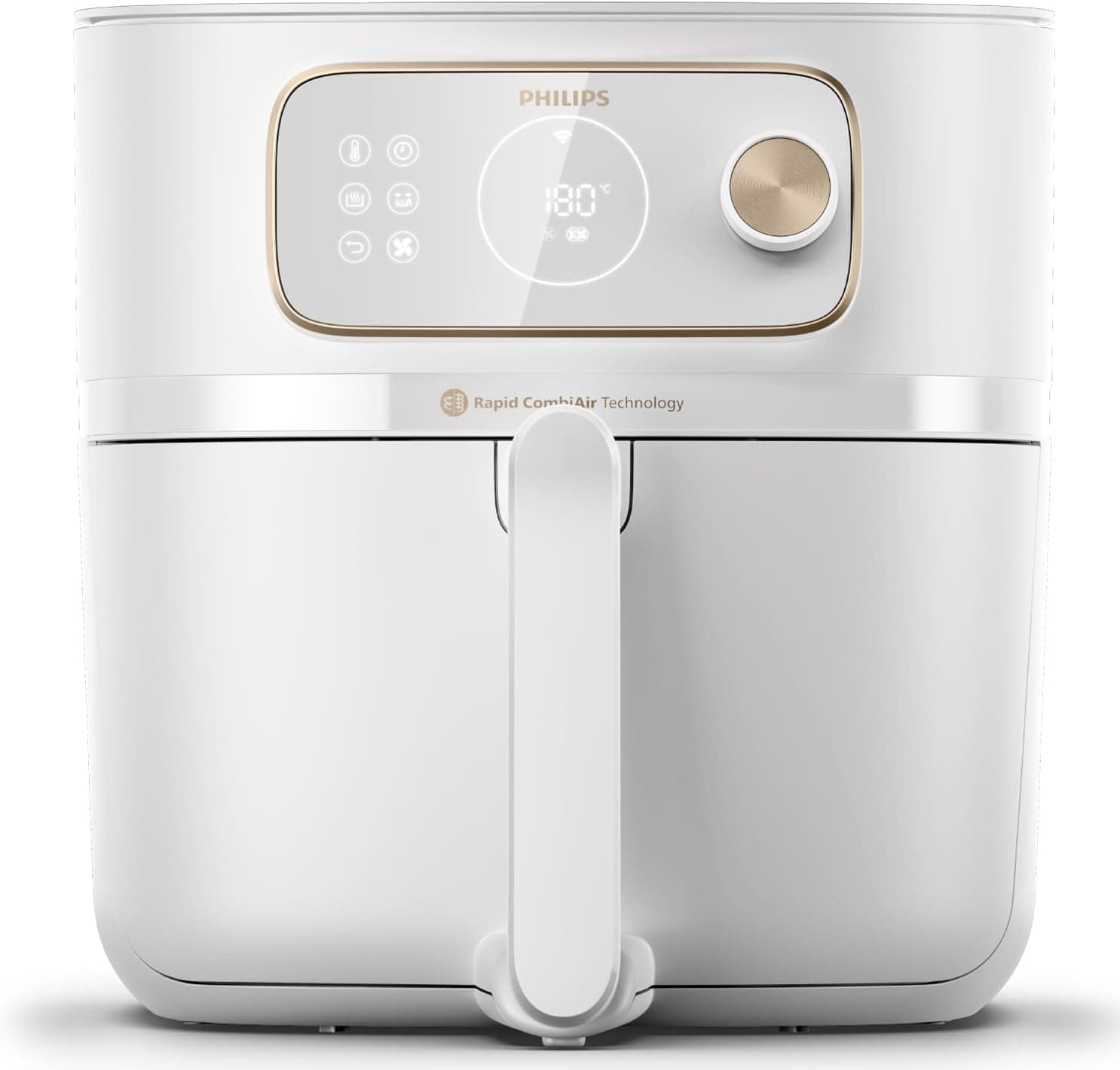 Philips Airfryer Combi série 7000 XXL - 8,3 L (2 kg), Airfryer, conexão Wi-Fi, 99% menos gordura Adicionada** com Rapid CombiAir, aplicação HomeID, branco (HD9876/20)