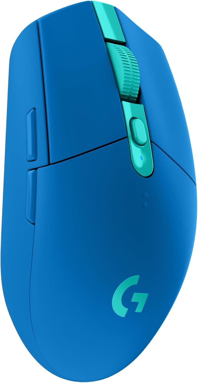 Logitech G 305 LIGHTSPEED Rato Gaming sem fios, captor HERO 12 K, 12,000 DPI, ultra leve, bateria de 250 h, 6 botões programáveis, memória integrada, PC/Mac, azul