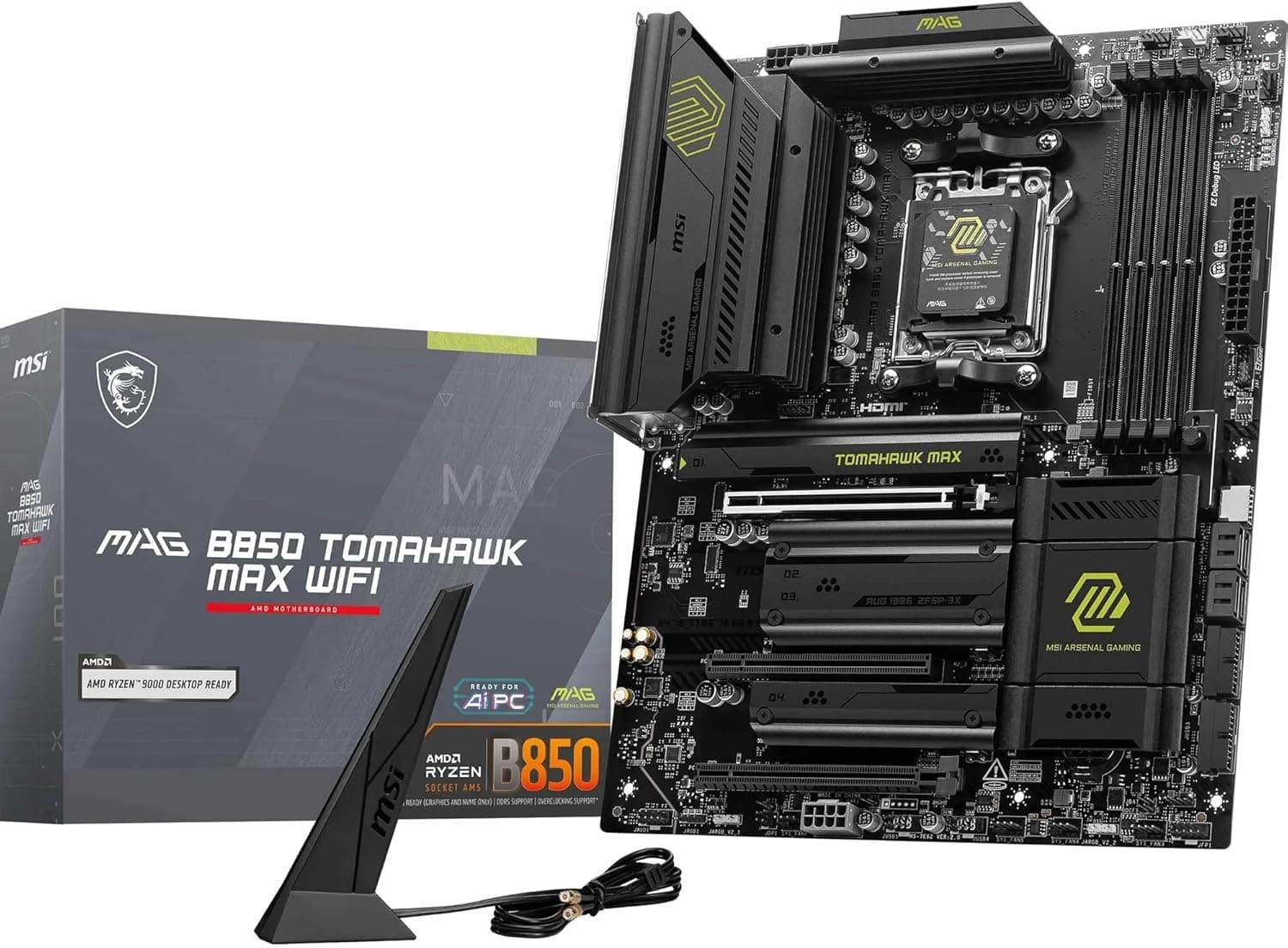 MSI mag B850 Tomahwak MAX, WiFi 7 Bluetooth 5.4, DDR5, ATX, placa base AM5
