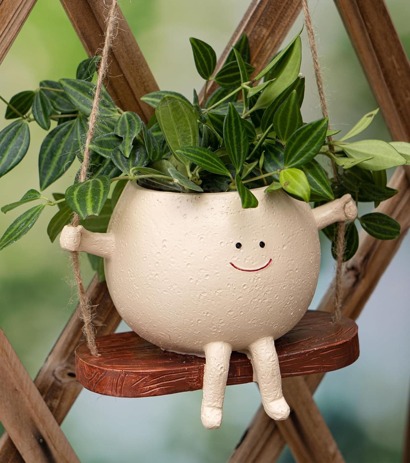 RZOIKZOI Vaso com design de rosto sorridente, para interiores e exteriores, suculentos, Cactus, presente ideal para mãe, Natal