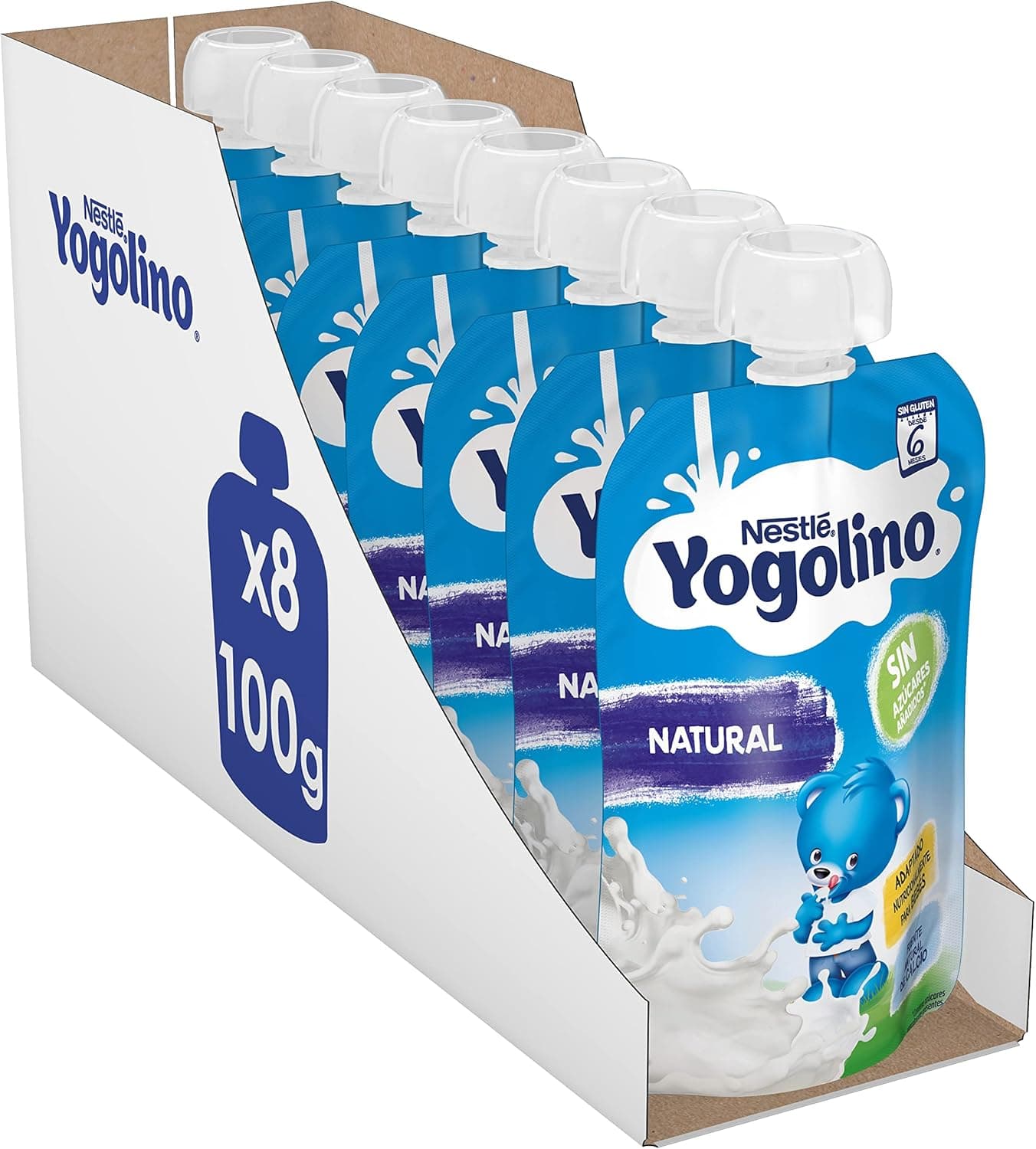 Nestlé Yogolino | Iogurte natural para bebé a partir dos 6 meses 8x100 g