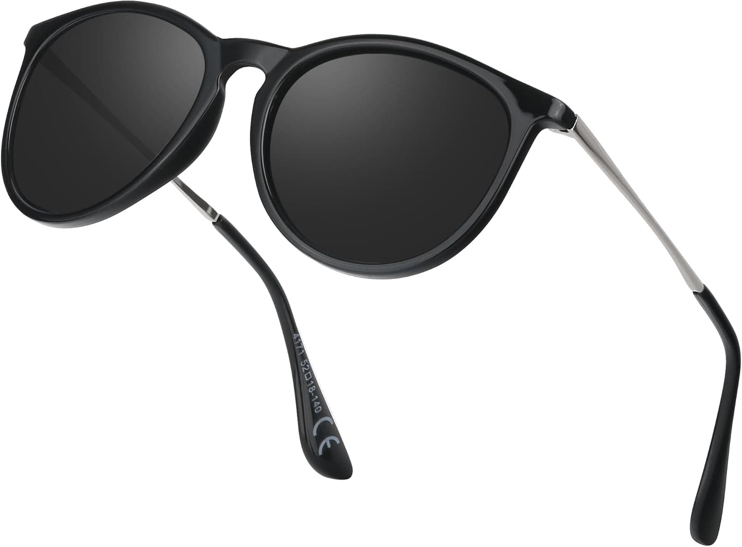 Óculos de Sol Polarizados para Mulheres Perkanion - Proteção UV400 Óculos de Sol Redondos para Gato Mulheres Drive Travel