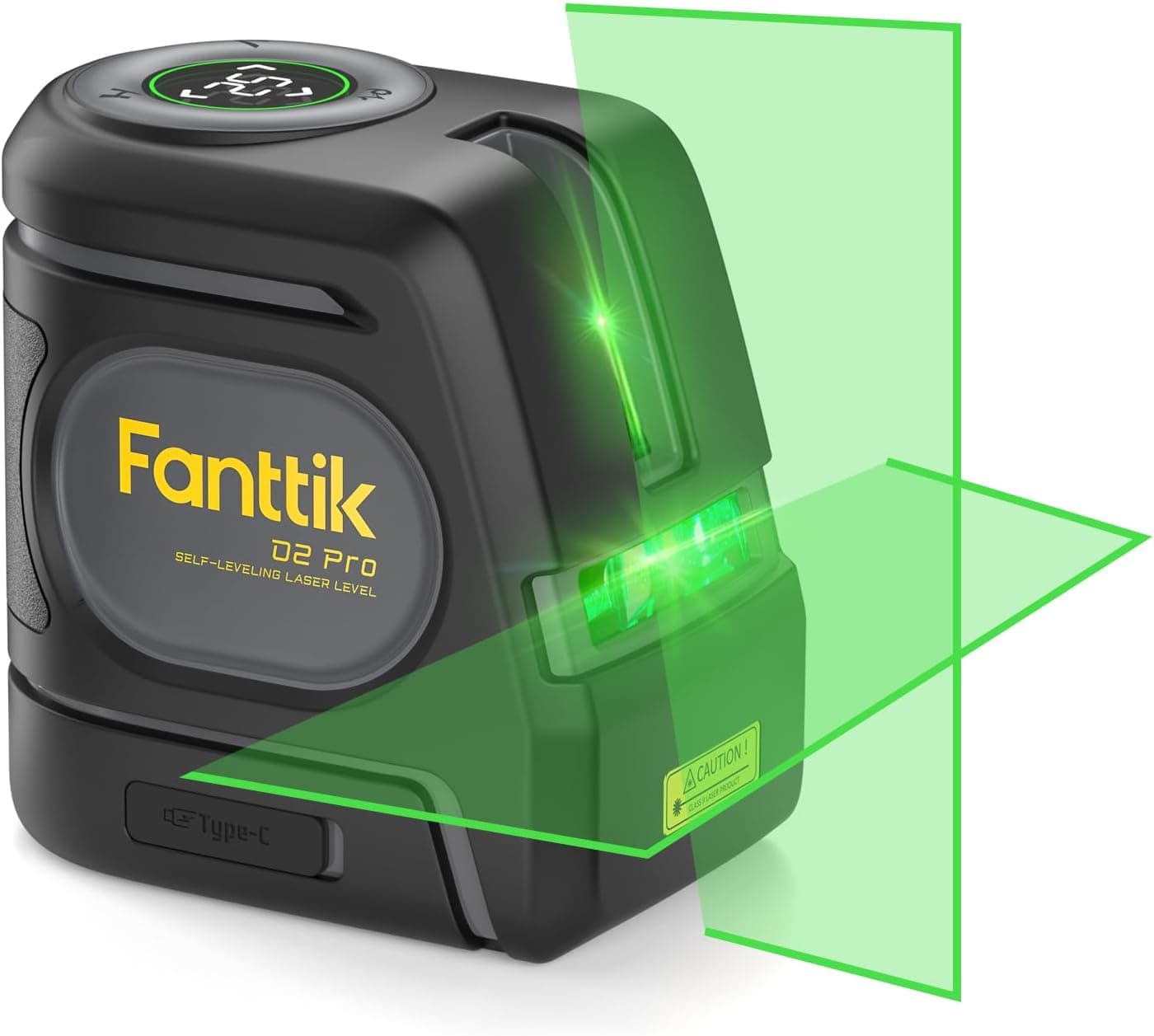 Fanttik D2 PRO | Nível laser autonivelante com ecrã LED projeção vertical de 130° bateria recarregável e alcance de 30 m